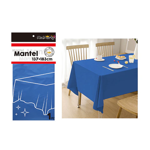 Mantel PE plástico azul marino 137*183cm