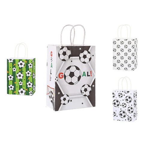Bolsa de papel kraft fútbol 21*15*8cm 12pcs Diseño Aleatorio