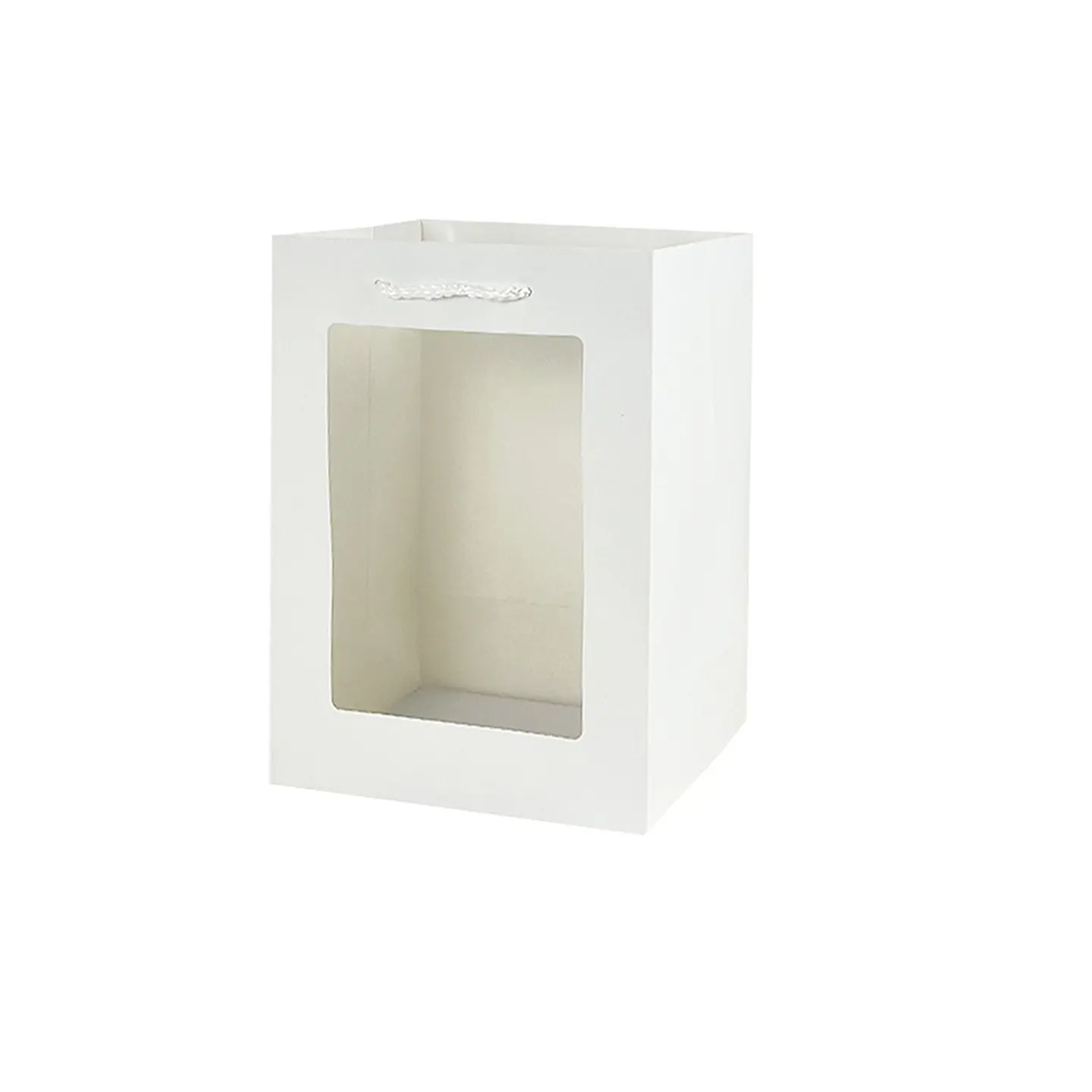 Bolsa de regalo con ventana PVC blanca M 32*26*12cm 12pcs 1