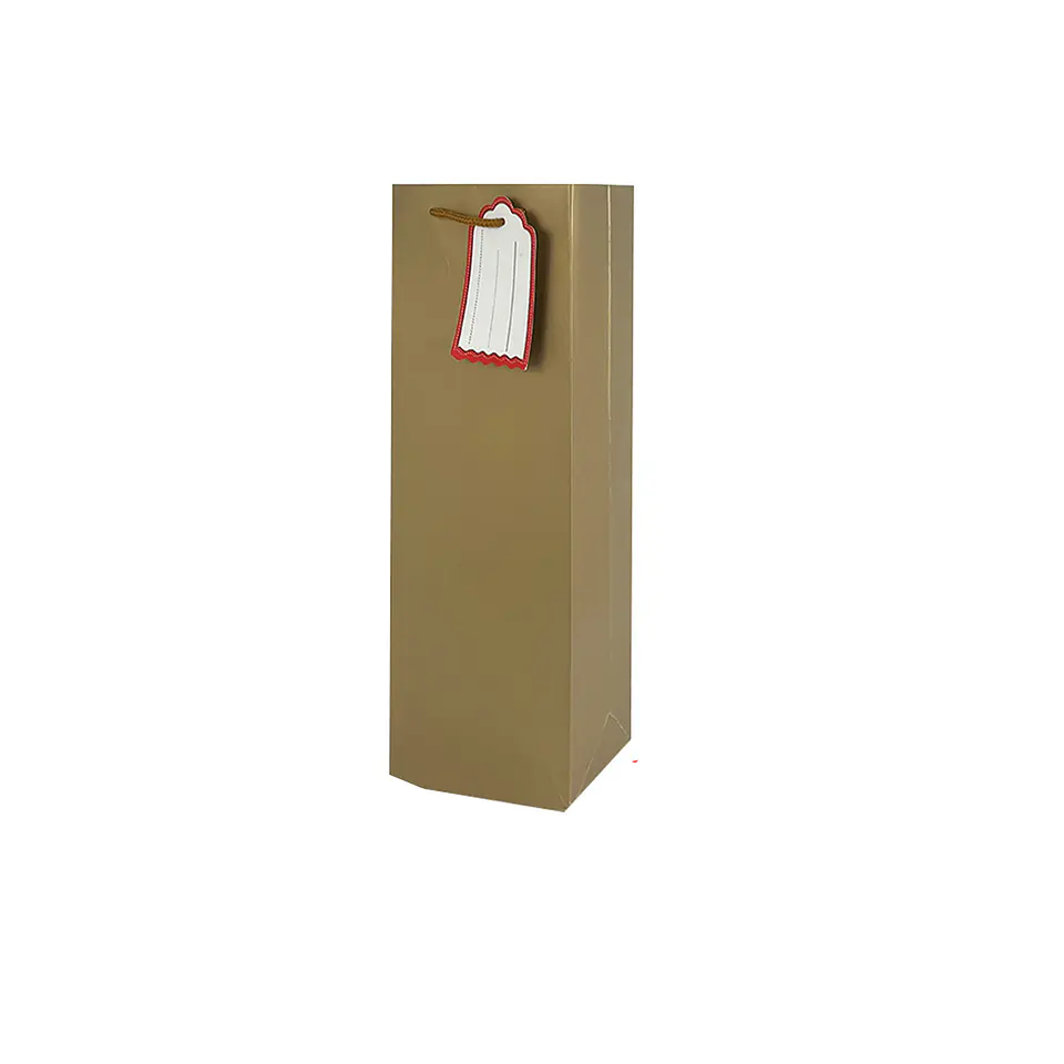 Bolsa de regalo para vino dorada 36*12.5*8.5cm 12pcs 1