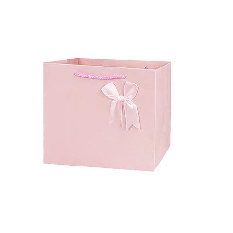 Bolsa de regalo horizontal rosa M 32*26*10cm 12pcs