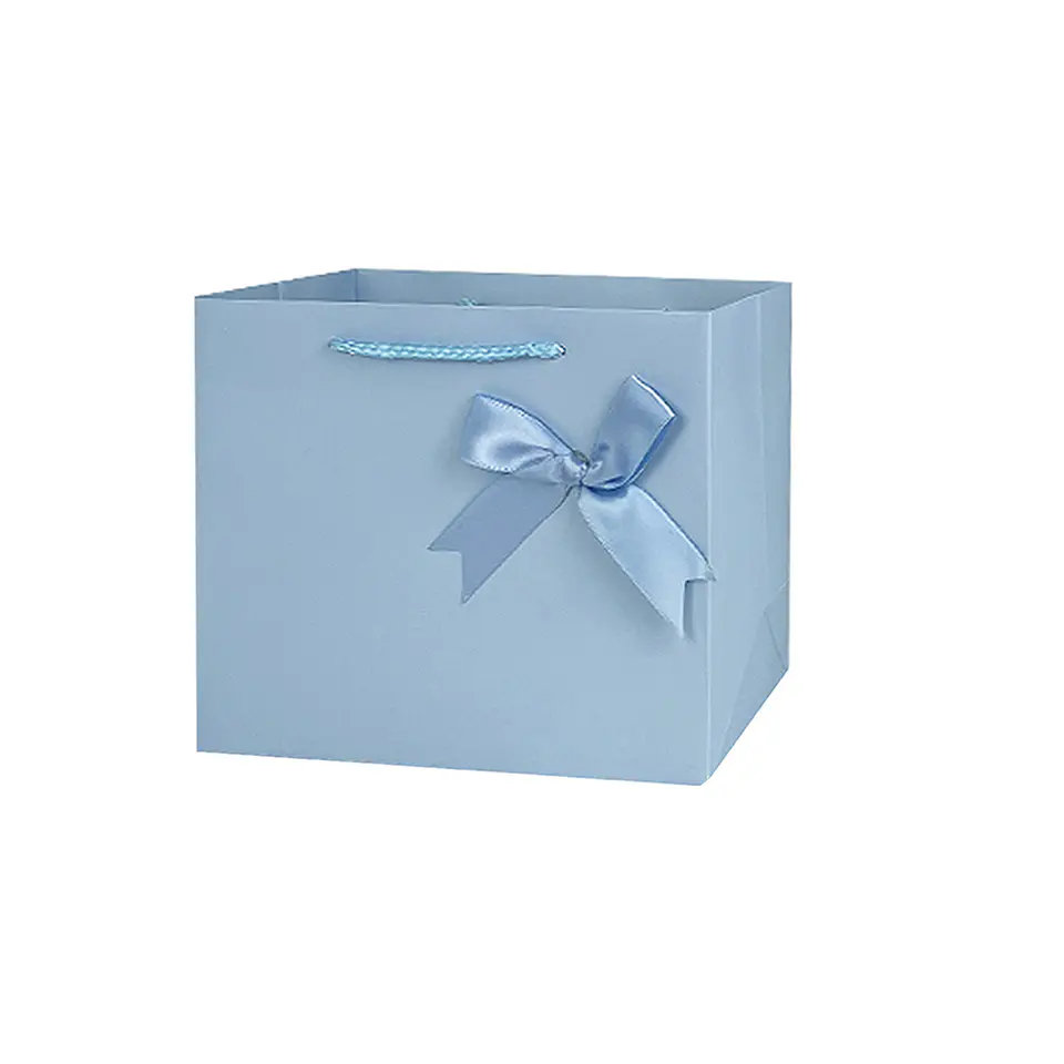 Bolsa de regalo horizontal azul M 32*26*10cm 12pcs 1