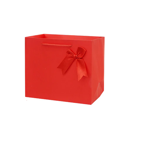 Bolsa de regalo horizontal roja M 32*26*10cm 12pcs