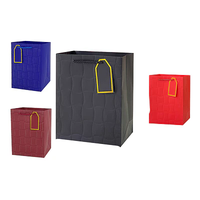 Bolsa de regalo texturizada M 32*26*12cm Color Aleatorio