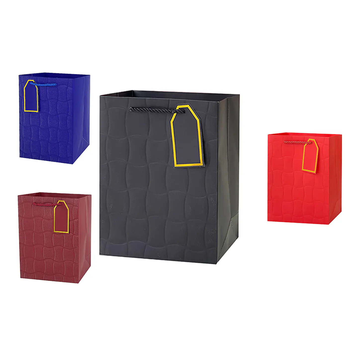 Bolsa de regalo texturizada S 23*18*10cm 12pcs Color Aleatorio 1