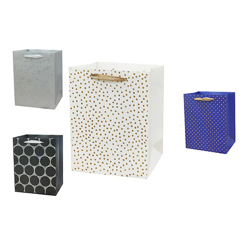 Bolsa de regalo diseño de lunares L 44*31*12cm 12pcs Diseño Aleatorio