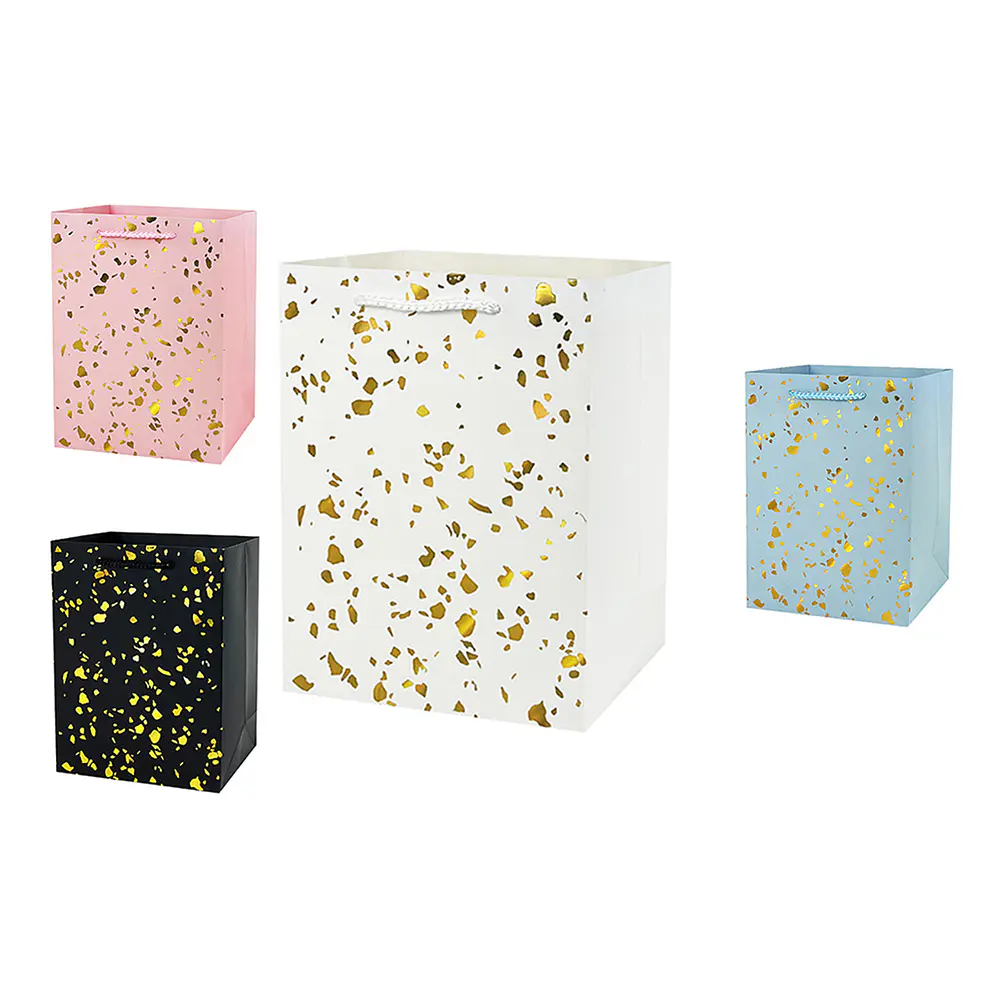 Bolsa de regalo con estampado dorado S 23*18*10cm Color Aleatorio