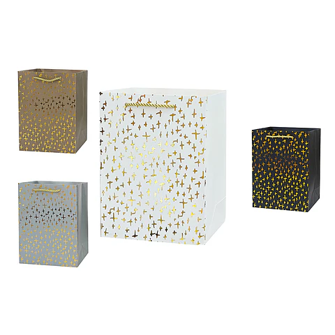 Bolsa de regalo con estampado de estrellas L 44*31*12cm 12pcs Color Aleatorio