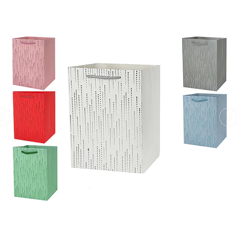 Bolsa de regalo con líneas de puntos L 44*31*12cm 12pcs Color Aleatorio