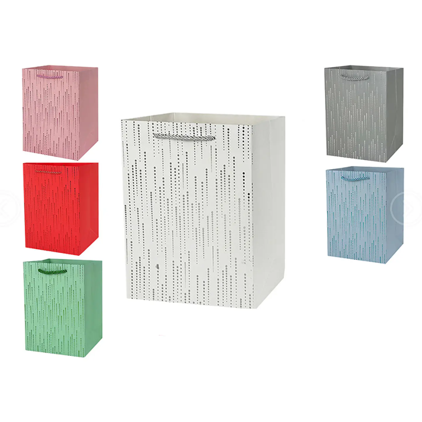 Bolsa de regalo con líneas de puntos L 44*31*12cm 12pcs Color Aleatorio 1