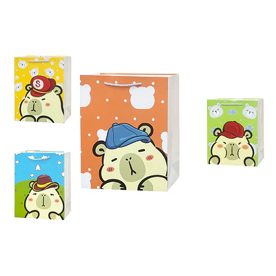 Bolsa de regalo con diseño de capibara M 32*26*12cm Diseño Aleatorio