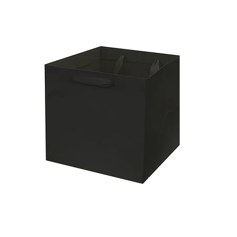 Bolsa de regalo base ancha negra M 25*25*25cm 12pcs