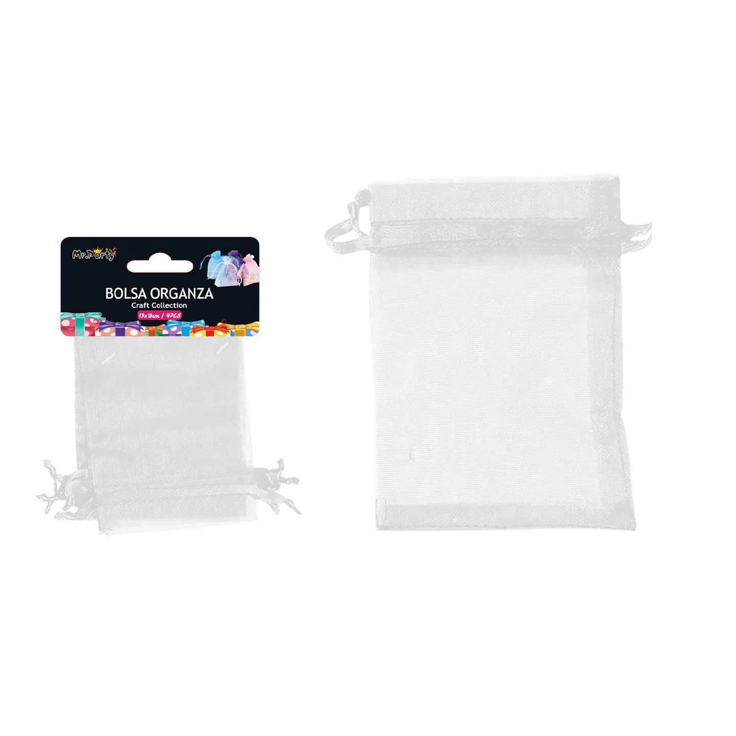 Bolsa de organza blanca 13*18cm 4pcs 1