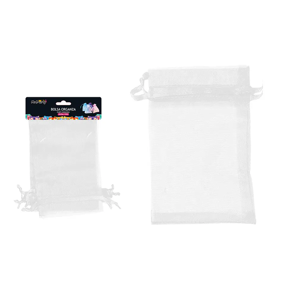 Bolsa de organza blanca 15*21cm 3pcs