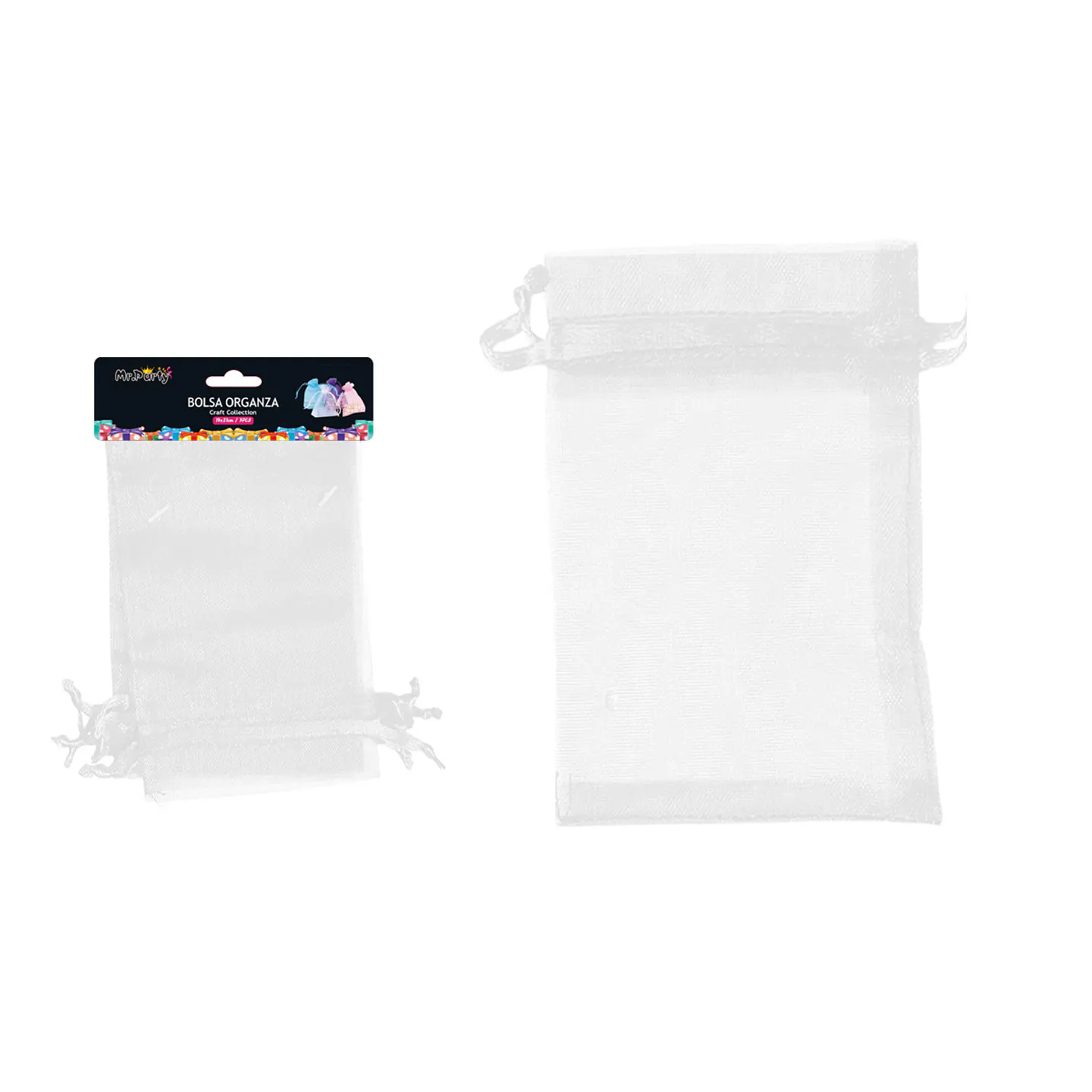 Bolsa de organza blanca 15*21cm 3pcs 1