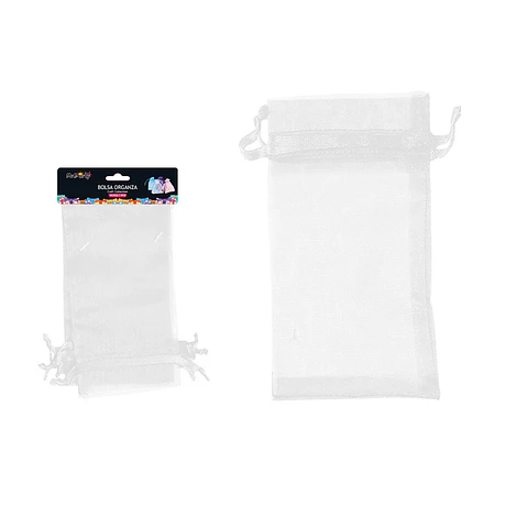 Bolsa de organza blanca 13*27cm 3pcs