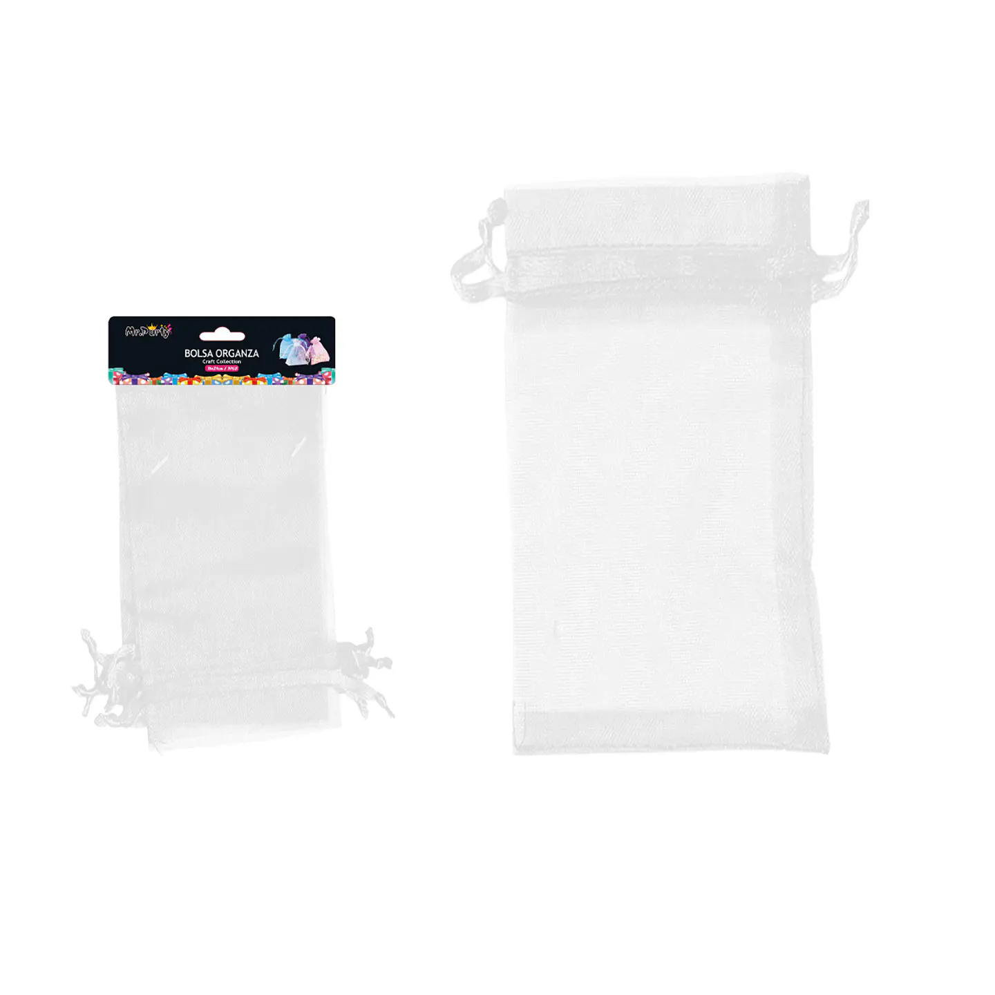 Bolsa de organza blanca 13*27cm 3pcs 1