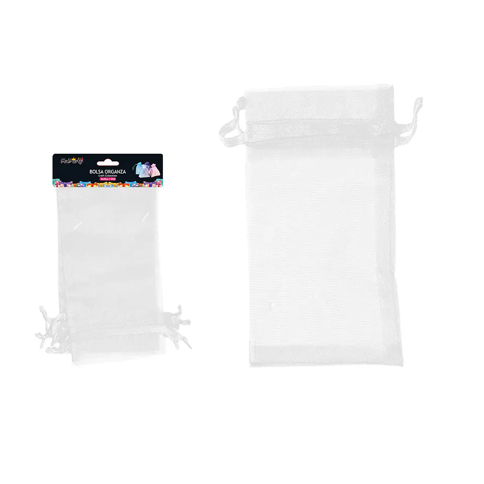 Bolsa de organza blanca 13*27cm 3pcs 1