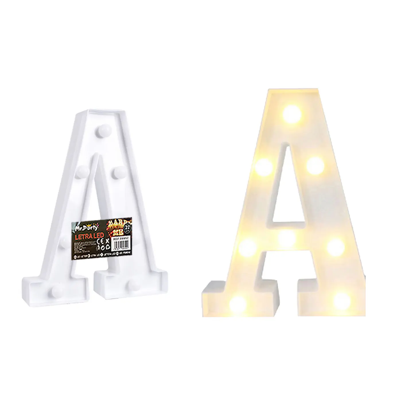 Letra A con luz led 22cm 1