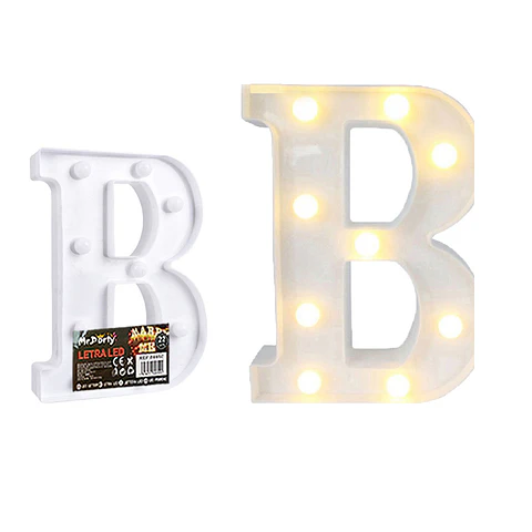 Letra B con luz led 22cm