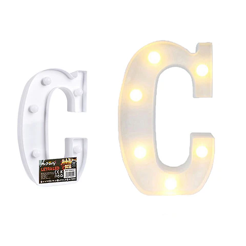 Letra C con luz led 22cm