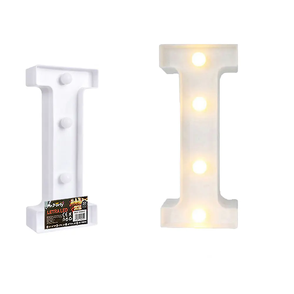 Letra I con luz led 22cm