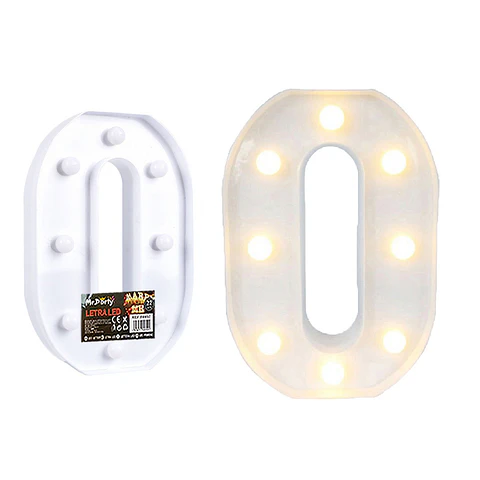 Letra O con luz led 22cm