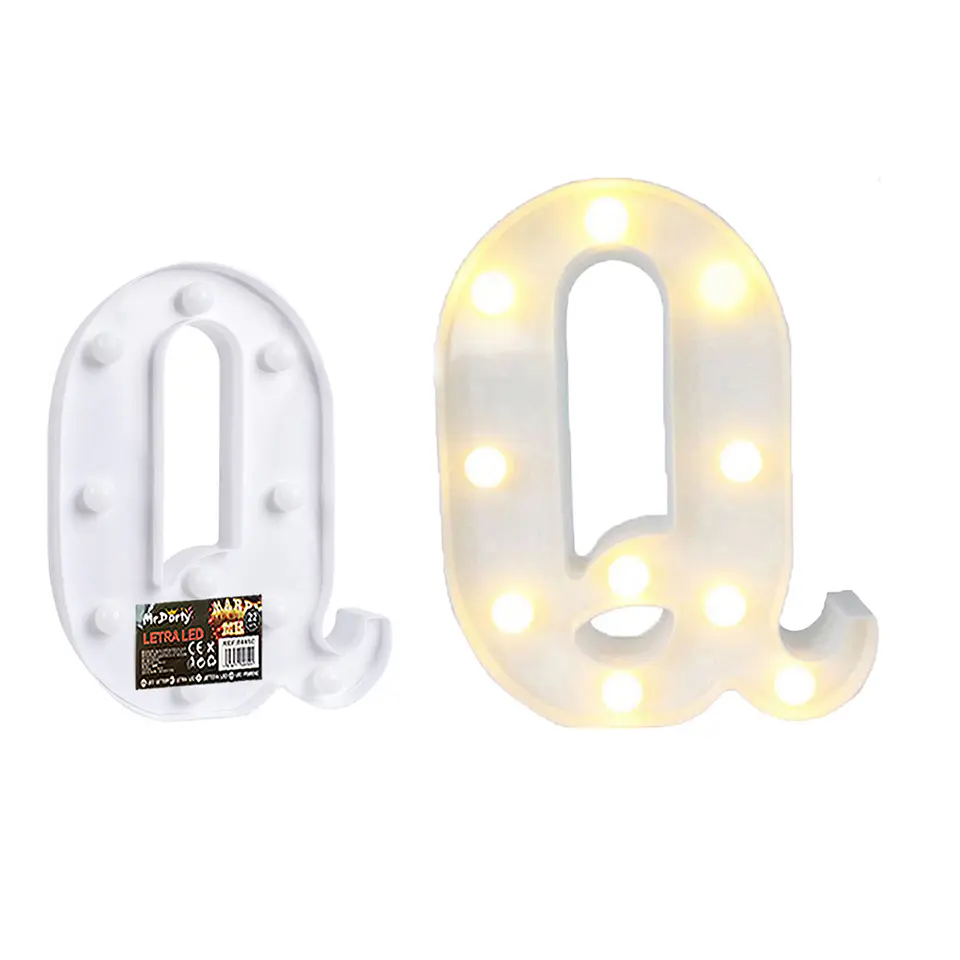Letra Q con luz led 22cm 1