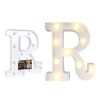 Letra R con luz led 22cm