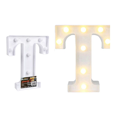 Letra T con luz led 22cm
