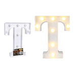 Letra T con luz led 22cm