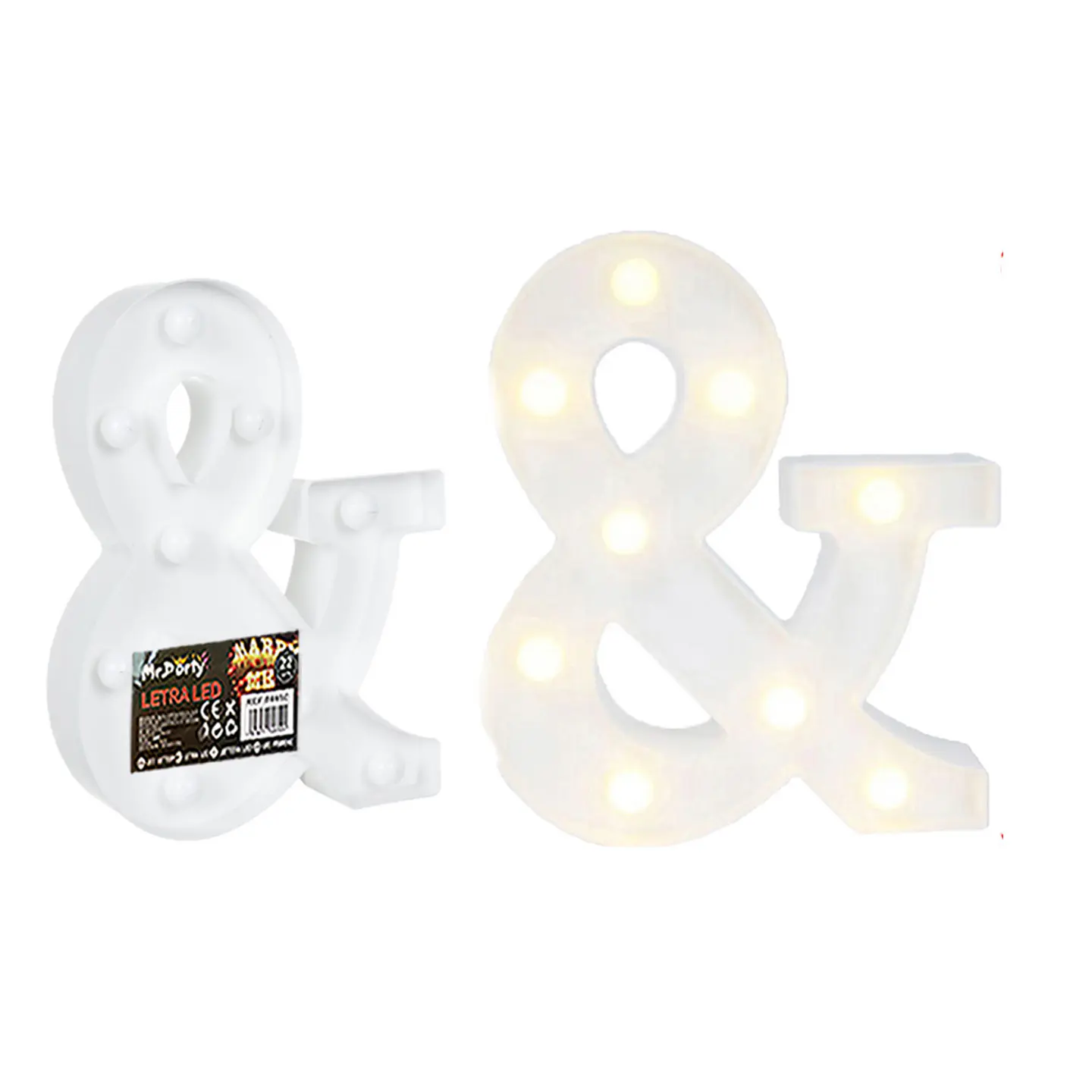 Signo & con luz led 22cm 1