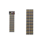 Bombillas de papel ecológica negro dorado con puntos 20pcs