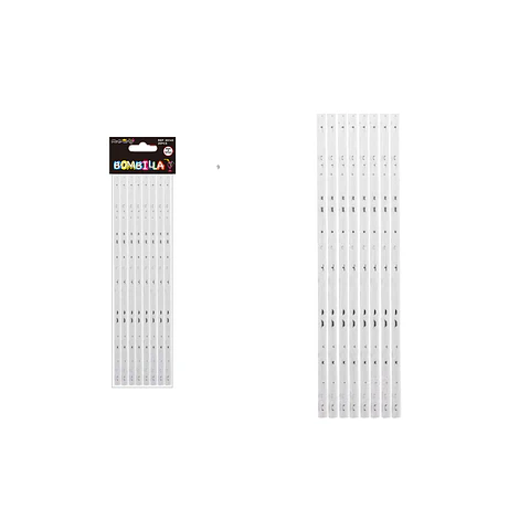 Bombillas de papel estrellas plateado 20pcs 