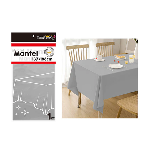 Mantel PE plateado 137*183cm 