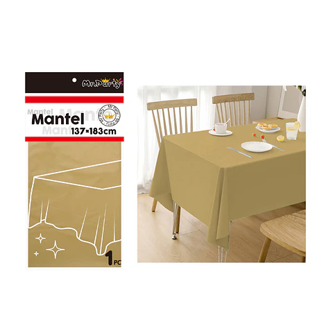 Mantel PE dorado 137*183cm