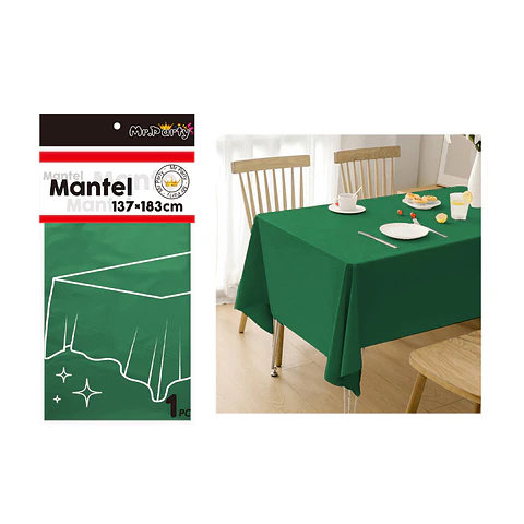 Mantel PE verde oscuro 137*183cm