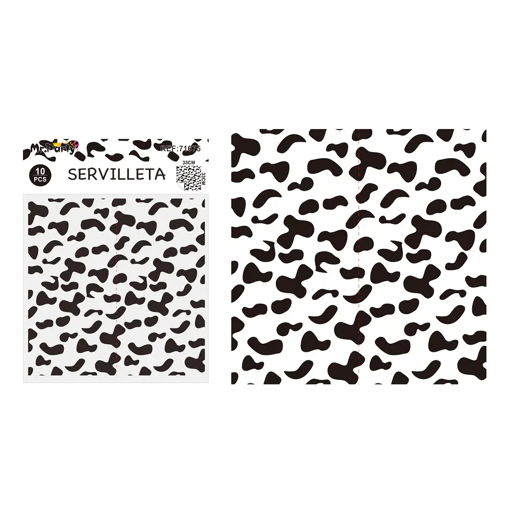 Servilletas patrón de vaca 33*33cm 10pcs
