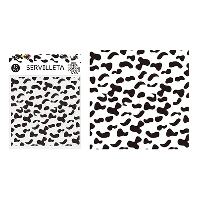 Servilletas patrón de vaca 33*33cm 10pcs