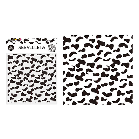 Servilletas patrón de vaca 33*33cm 10pcs