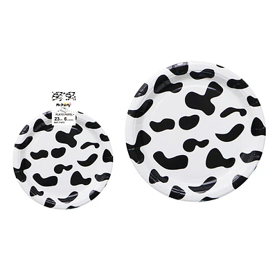 Platos de papel patrón de vaca 23cm 6pcs