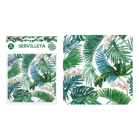 Servilletas palma tropical festiva 33*33cm 10pcs