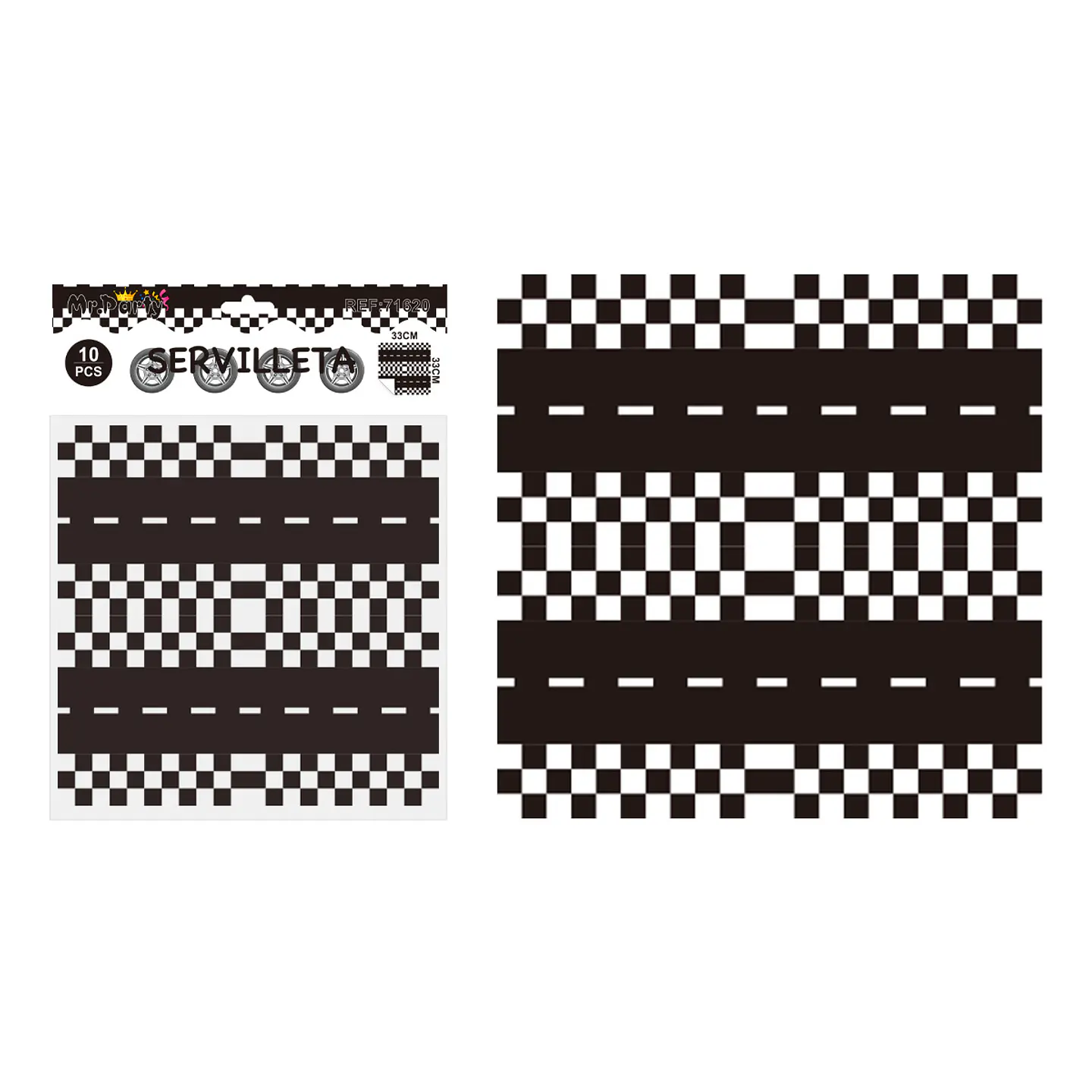 Servilletas rueda de carreras 33*33cm 10pcs 1