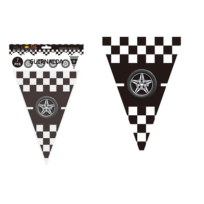 Banderines triangulares rueda de carreras 14*20cm 7pcs