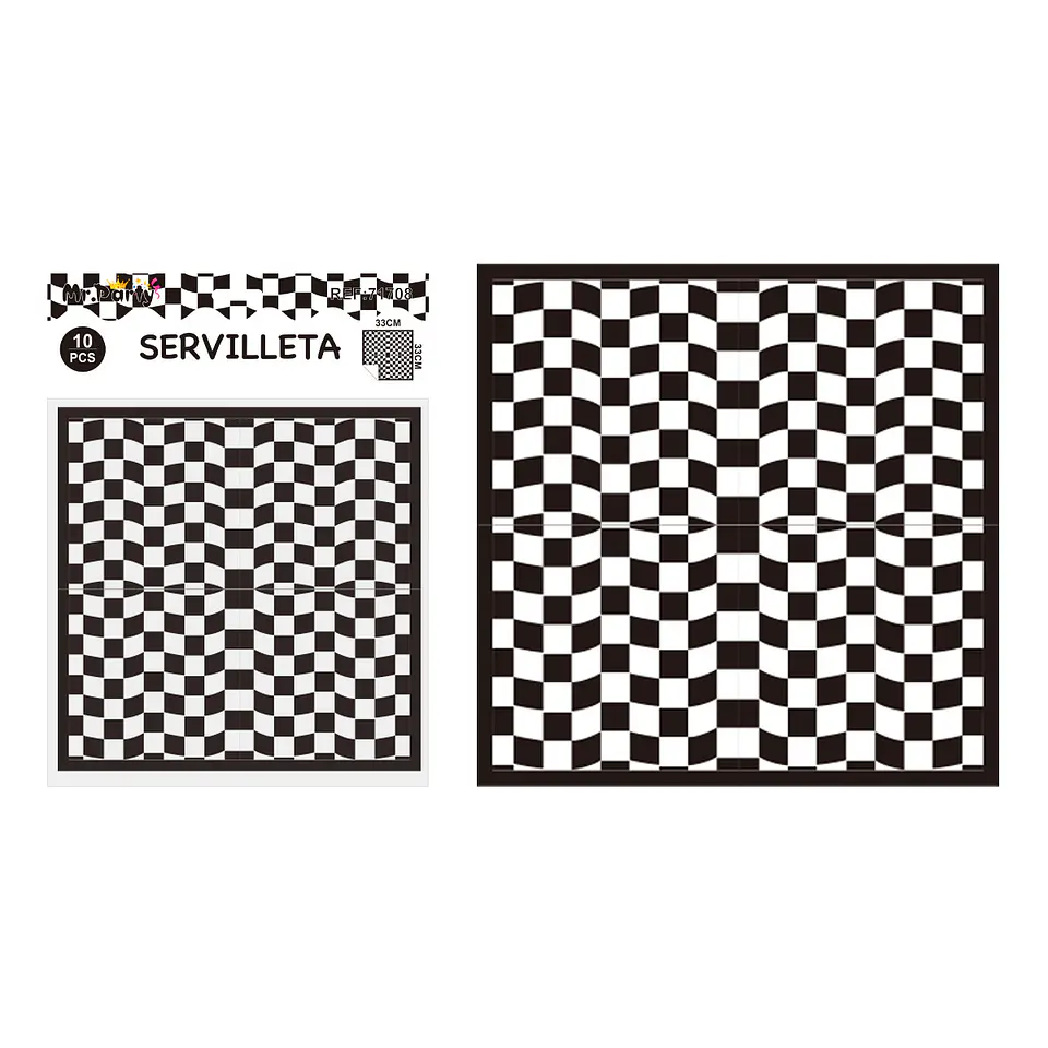 Servilletas cuadros 33*33cm 10pcs 1