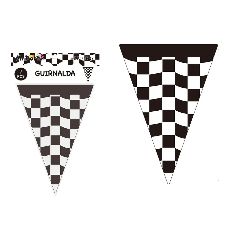 Banderines triangulares cuadros 14*20cm 7pcs 1