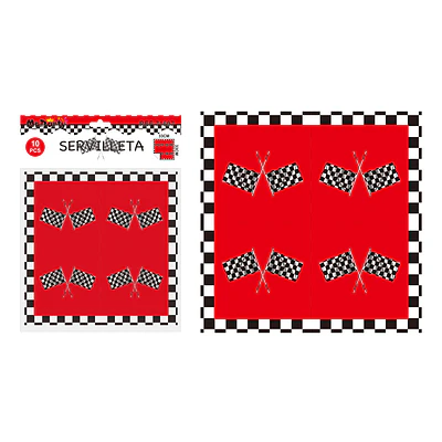 Servilletas bandera de carreras 33*33cm 10pcs