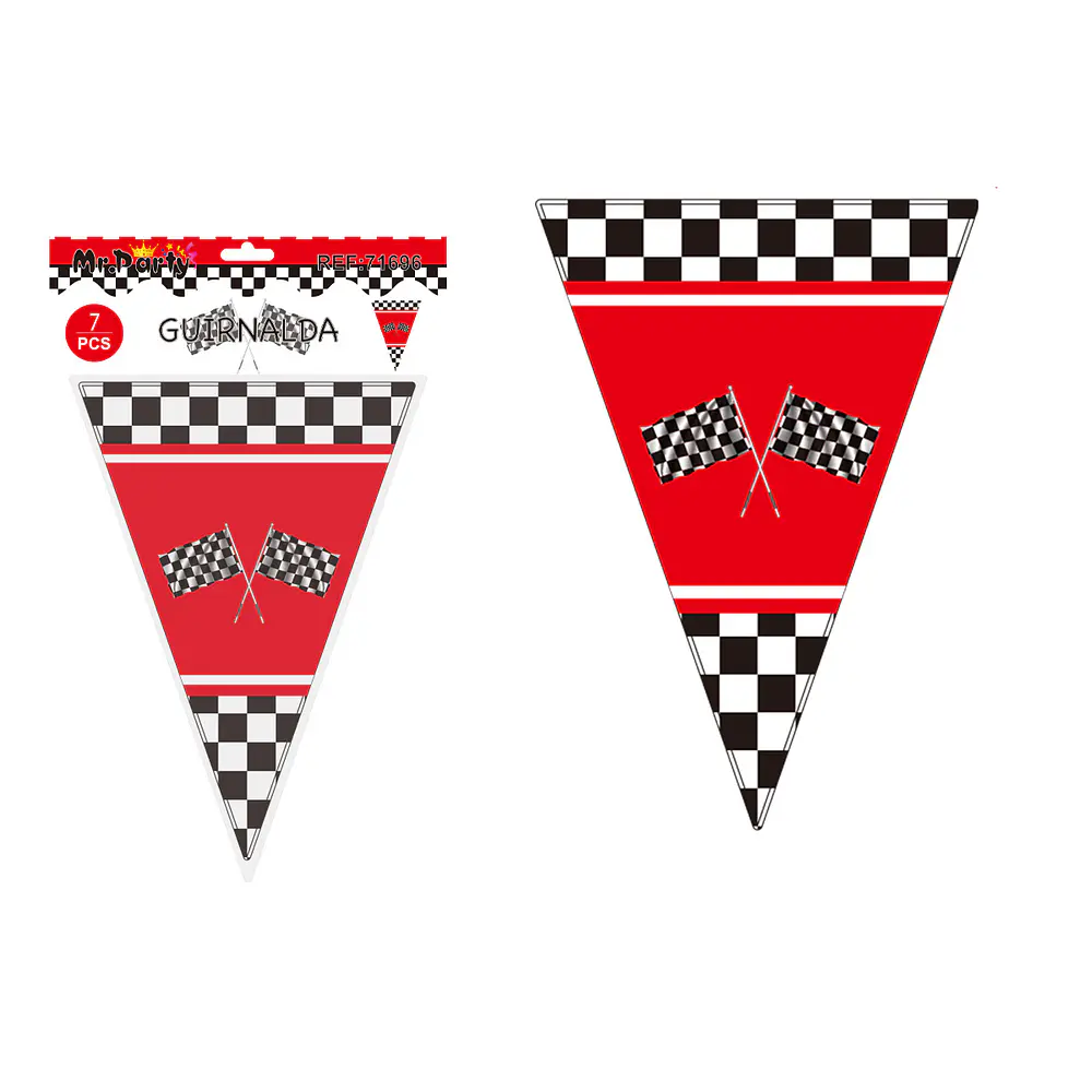 Banderines triangulares bandera de carreras 14*20cm 7pcs