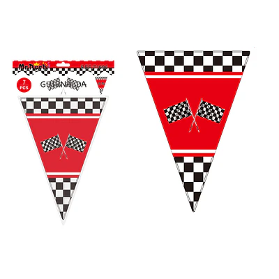 Banderines triangulares bandera de carreras 14*20cm 7pcs