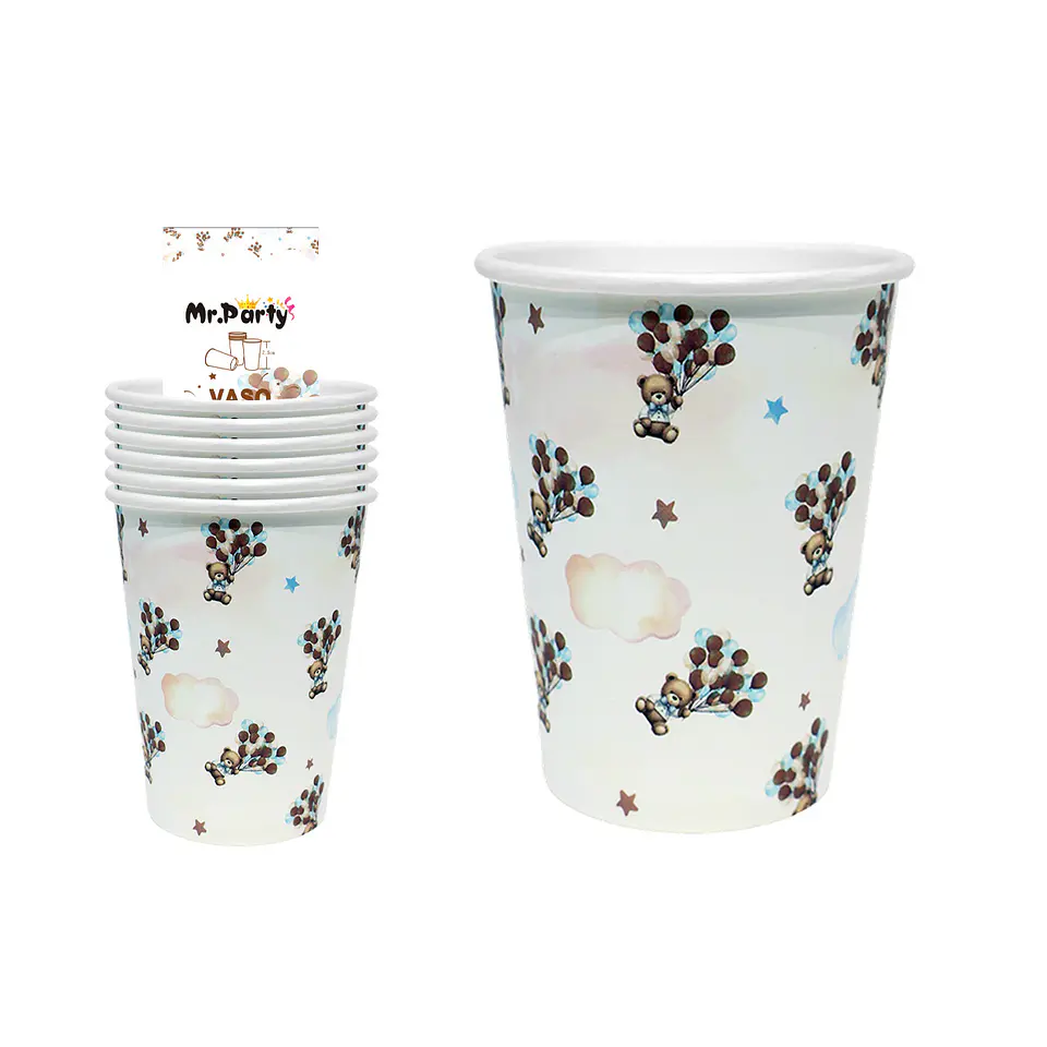 Vasos de papel osito 6pcs 1